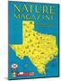 Nature Magazine - Detailed Map of Texas State with Scenic Spots to Visit, c.1930-Lantern Press-Mounted Art Print