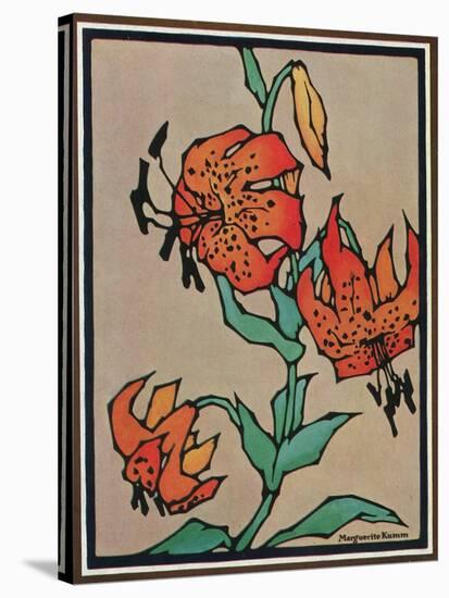 Nature Magazine - Sketch of Tiger Lilies, c.1930-Lantern Press-Stretched Canvas