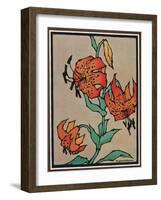 Nature Magazine - Sketch of Tiger Lilies, c.1930-Lantern Press-Framed Art Print