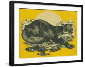 Nature Magazine - View of a Cougar, c.1948-Lantern Press-Framed Art Print