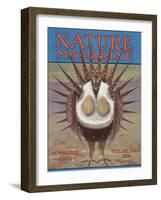 Nature Magazine - View of a Greater Sage-Grouse Bird All Puffed Up, c.1932-Lantern Press-Framed Art Print