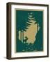 Nature Magazine - View of a Moose in the Woods, c.1938-Lantern Press-Framed Art Print