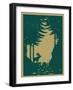 Nature Magazine - View of a Moose in the Woods, c.1938-Lantern Press-Framed Art Print