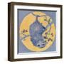 Nature Magazine - View of a Opossum Hanging Upside Down under a Full Moon, c.1926-Lantern Press-Framed Art Print