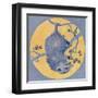 Nature Magazine - View of a Opossum Hanging Upside Down under a Full Moon, c.1926-Lantern Press-Framed Art Print