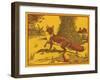 Nature Magazine - View of a Red Fox in a Pumpkin Patch, c.1953-Lantern Press-Framed Art Print