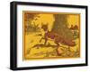 Nature Magazine - View of a Red Fox in a Pumpkin Patch, c.1953-Lantern Press-Framed Art Print