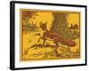 Nature Magazine - View of a Red Fox in a Pumpkin Patch, c.1953-Lantern Press-Framed Art Print