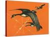 Nature Magazine - View of Canadian Geese Flying South, c.1949-Lantern Press-Stretched Canvas