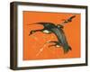 Nature Magazine - View of Canadian Geese Flying South, c.1949-Lantern Press-Framed Art Print