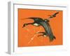 Nature Magazine - View of Canadian Geese Flying South, c.1949-Lantern Press-Framed Art Print