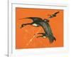 Nature Magazine - View of Canadian Geese Flying South, c.1949-Lantern Press-Framed Art Print