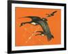 Nature Magazine - View of Canadian Geese Flying South, c.1949-Lantern Press-Framed Art Print