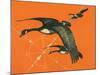 Nature Magazine - View of Canadian Geese Flying South, c.1949-Lantern Press-Mounted Art Print