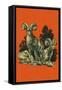 Nature Magazine - View of Long Horned Sheep, c.1948-Lantern Press-Framed Stretched Canvas