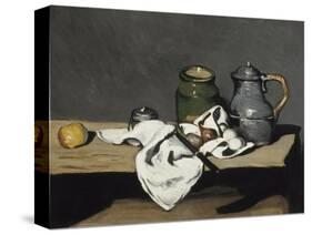 Nature morte à la bouilloire-Paul Cézanne-Stretched Canvas