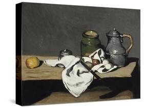 Nature morte à la bouilloire-Paul Cézanne-Stretched Canvas