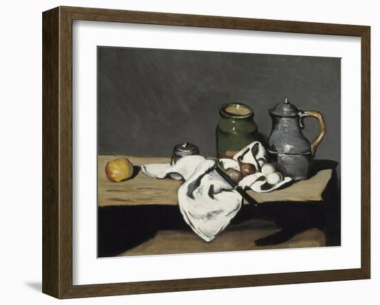 Nature morte à la bouilloire-Paul Cézanne-Framed Giclee Print