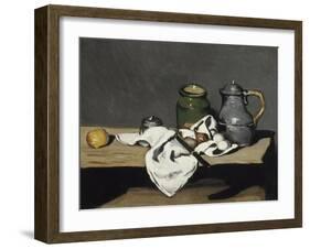 Nature morte à la bouilloire-Paul Cézanne-Framed Giclee Print