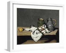 Nature morte à la bouilloire-Paul Cézanne-Framed Giclee Print