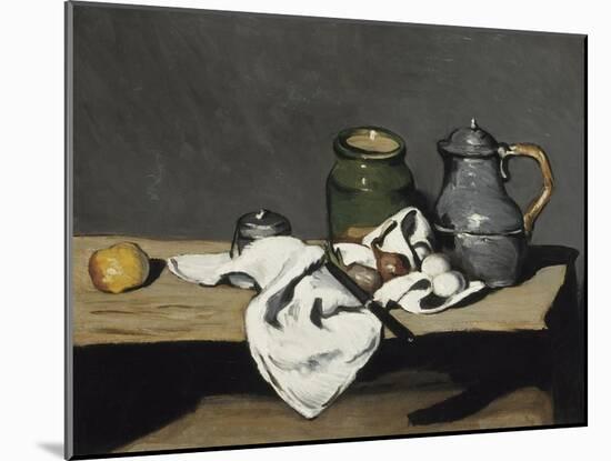 Nature morte à la bouilloire-Paul Cézanne-Mounted Giclee Print