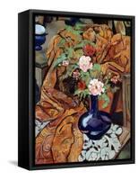 Nature morte à la draperie et au bouquet-Suzanne Valadon-Framed Stretched Canvas