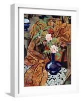 Nature morte à la draperie et au bouquet-Suzanne Valadon-Framed Giclee Print