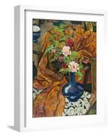 Nature morte à la draperie et au bouquet-Suzanne Valadon-Framed Giclee Print