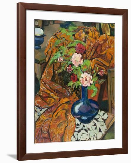 Nature morte à la draperie et au bouquet-Suzanne Valadon-Framed Giclee Print