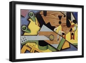 Nature Morte à la Guitare" (Still Life with Guitar), 1913-Juan Gris-Framed Giclee Print