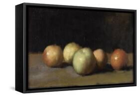 Nature morte à la pomme, la poire et aux pêches-Jean Jacques Henner-Framed Stretched Canvas