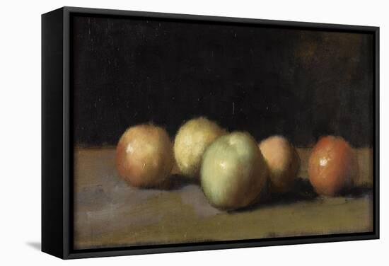 Nature morte à la pomme, la poire et aux pêches-Jean Jacques Henner-Framed Stretched Canvas