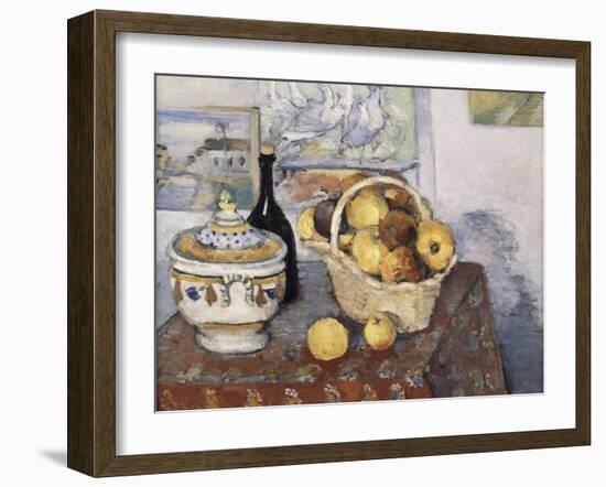 Nature morte à la soupière-Paul Cézanne-Framed Giclee Print