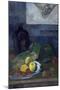 Nature morte au dessin de Delacroix-Paul Gauguin-Mounted Giclee Print