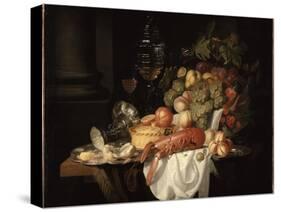 Nature morte au homard-Johannes Hannot-Stretched Canvas