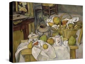 Nature morte au panier ou La Table de cuisine-Paul Cézanne-Stretched Canvas