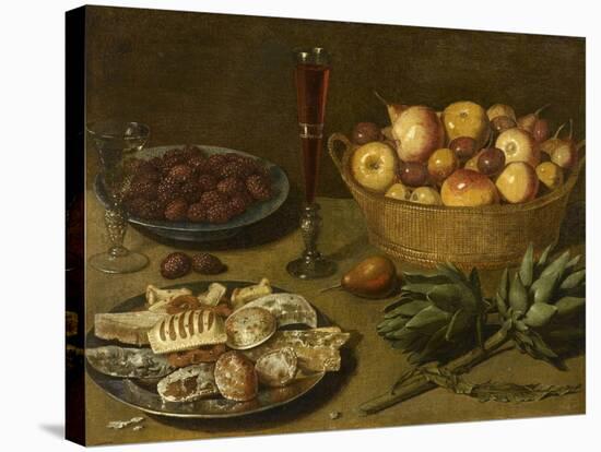 Nature morte aux fruits et aux artichauts-null-Stretched Canvas