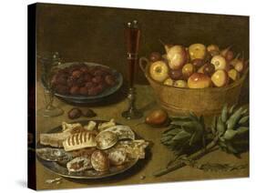 Nature morte aux fruits et aux artichauts-null-Stretched Canvas