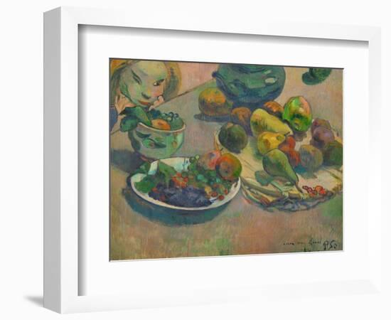 Nature morte aux fruits-Still-life with fruit,1888 Canvas,43 x 58 cm Inv.3271.-Paul Gauguin-Framed Giclee Print