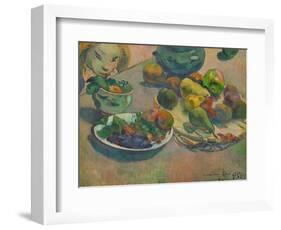 Nature morte aux fruits-Still-life with fruit,1888 Canvas,43 x 58 cm Inv.3271.-Paul Gauguin-Framed Giclee Print