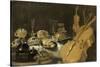 Nature morte aux instruments de musique-Pieter Claesz-Stretched Canvas