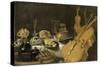 Nature morte aux instruments de musique-Pieter Claesz-Stretched Canvas