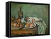 Nature Morte aux Oignons (Still-life with onions). Oil on canvas (1895) 66 x 82 cm R. F. 2817.-Paul Cezanne-Framed Stretched Canvas