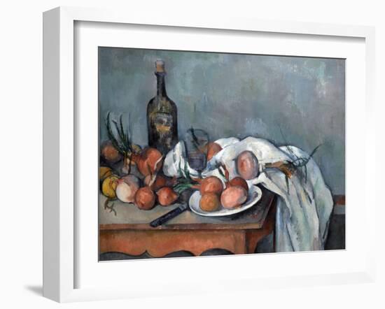 Nature Morte Aux Oignons (Still Life with Onions)-Paul Cézanne-Framed Giclee Print