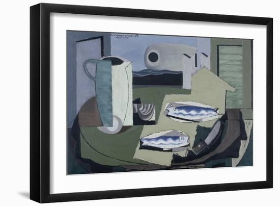 Nature morte aux poissons-Louis Marcoussis-Framed Giclee Print