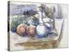 Nature morte avec fruits, carafe, sucrier et bouteille-Paul Cézanne-Stretched Canvas