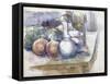 Nature morte avec fruits, carafe, sucrier et bouteille-Paul Cézanne-Framed Stretched Canvas