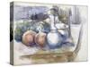 Nature morte avec fruits, carafe, sucrier et bouteille-Paul Cézanne-Stretched Canvas