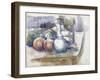 Nature morte avec fruits, carafe, sucrier et bouteille-Paul Cézanne-Framed Giclee Print