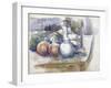 Nature morte avec fruits, carafe, sucrier et bouteille-Paul Cézanne-Framed Giclee Print